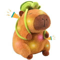 ChezMax capybara plush with detachable turtle backpack for versatile styling during play.