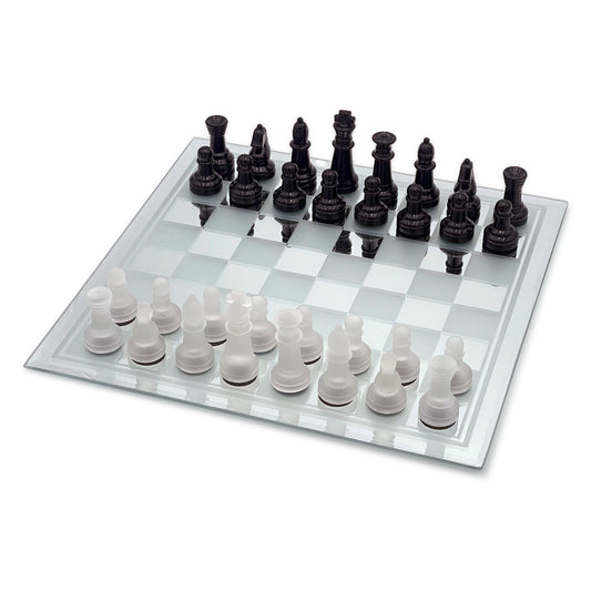 CHH Avant-Garde chess set with mirror board for modern display and strategic play.