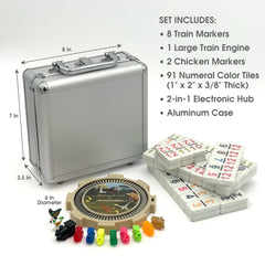 CHH plastic hub and train markers for organized Mexican Train play