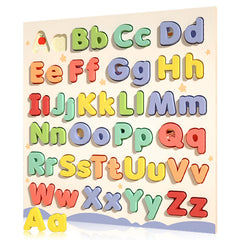 CHHQLZS alphabet puzzle board for toddlers supports early learning and grip control