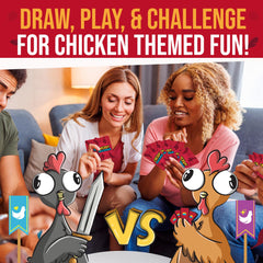 Chicken Challengers players 2-8 demonstrate inclusive party gameplay for friends and families.