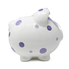 Child to Cherish ceramic piggy bank with hand-painted detail.