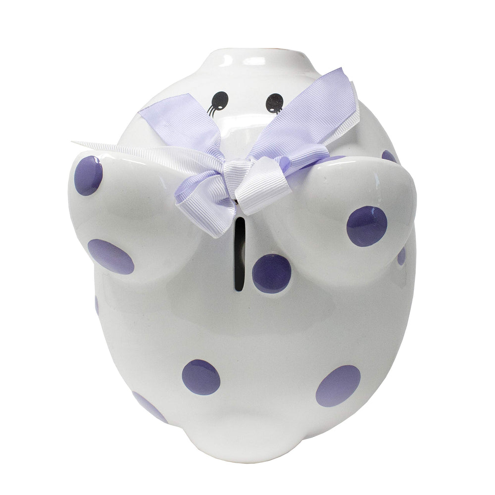 Child to Cherish piggy bank with coin slot supports simple daily deposits.