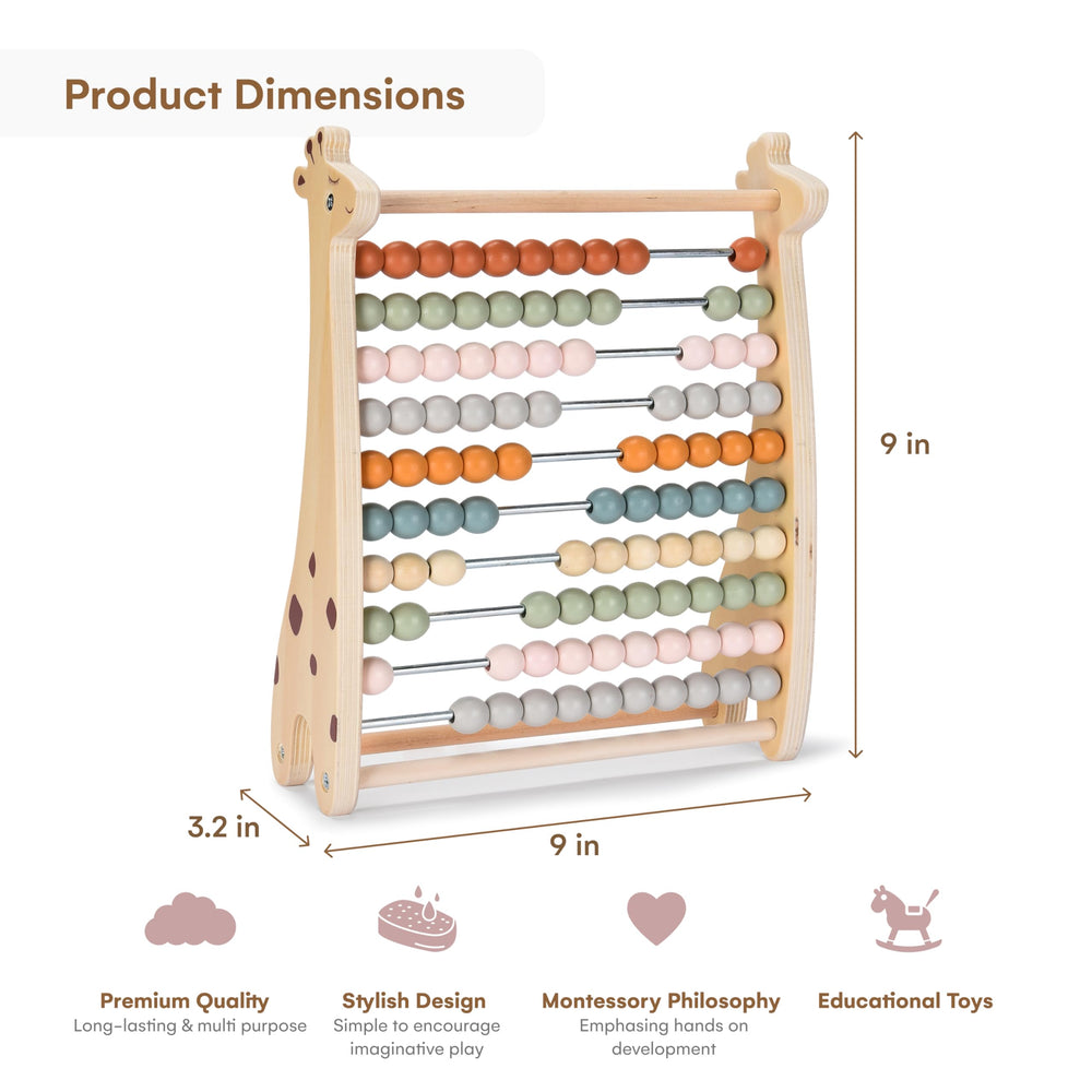 Childlike Behavior abacus used by small hands to explore addition and subtraction.