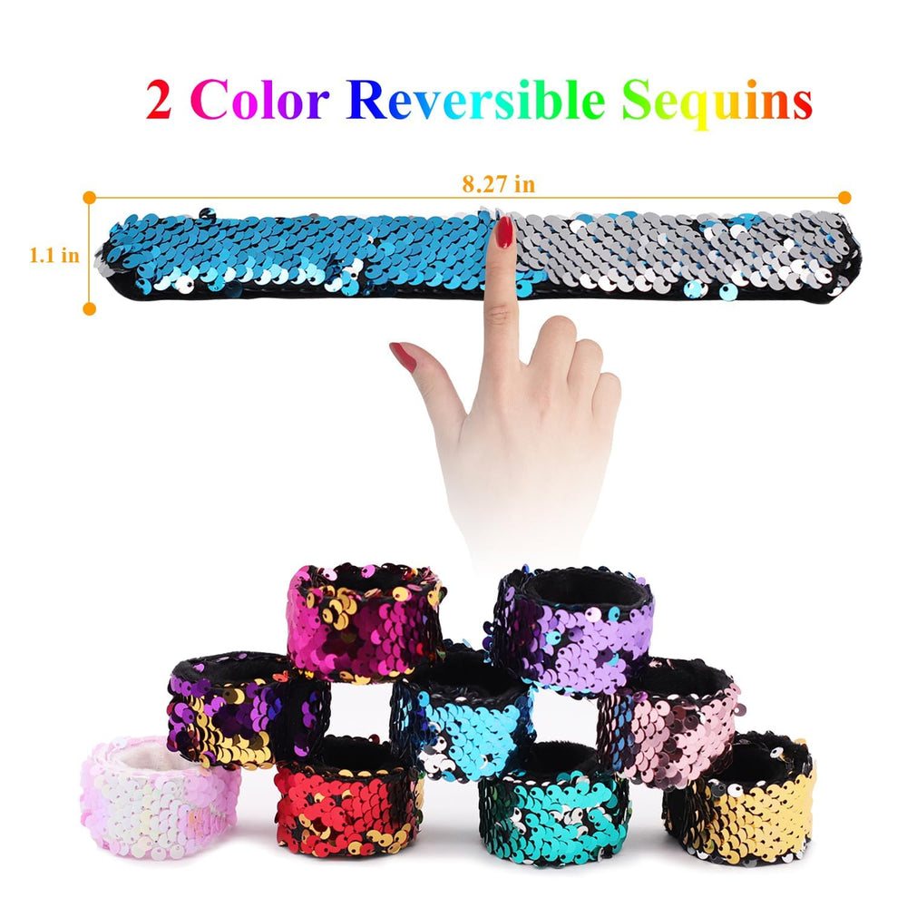 Childom 20-pack slap bracelets set for quick styling on wrists or hair