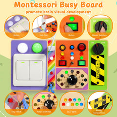 Chillife Busy Board Wooden sensory toy offers durable, safe play.