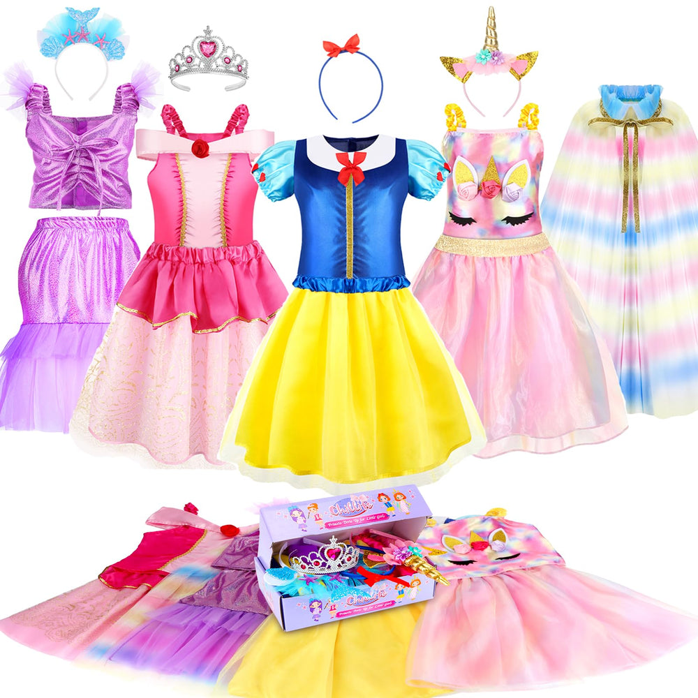 Chillife princess dress-up box with four outfits for imaginative play.