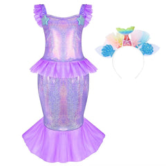 Chillife yellow princess dress with roses for sunny pretend adventures