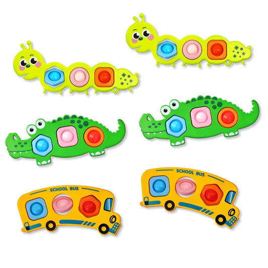 Chilvil caterpillar popit bubbles toy for travel-friendly sensory play