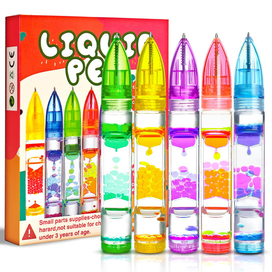 Chilvil liquid pen bubbles drift for calming focus during study sessions.
