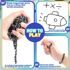 Chilvil magnetic beads and balls close-up for sensory play and tactile engagement.