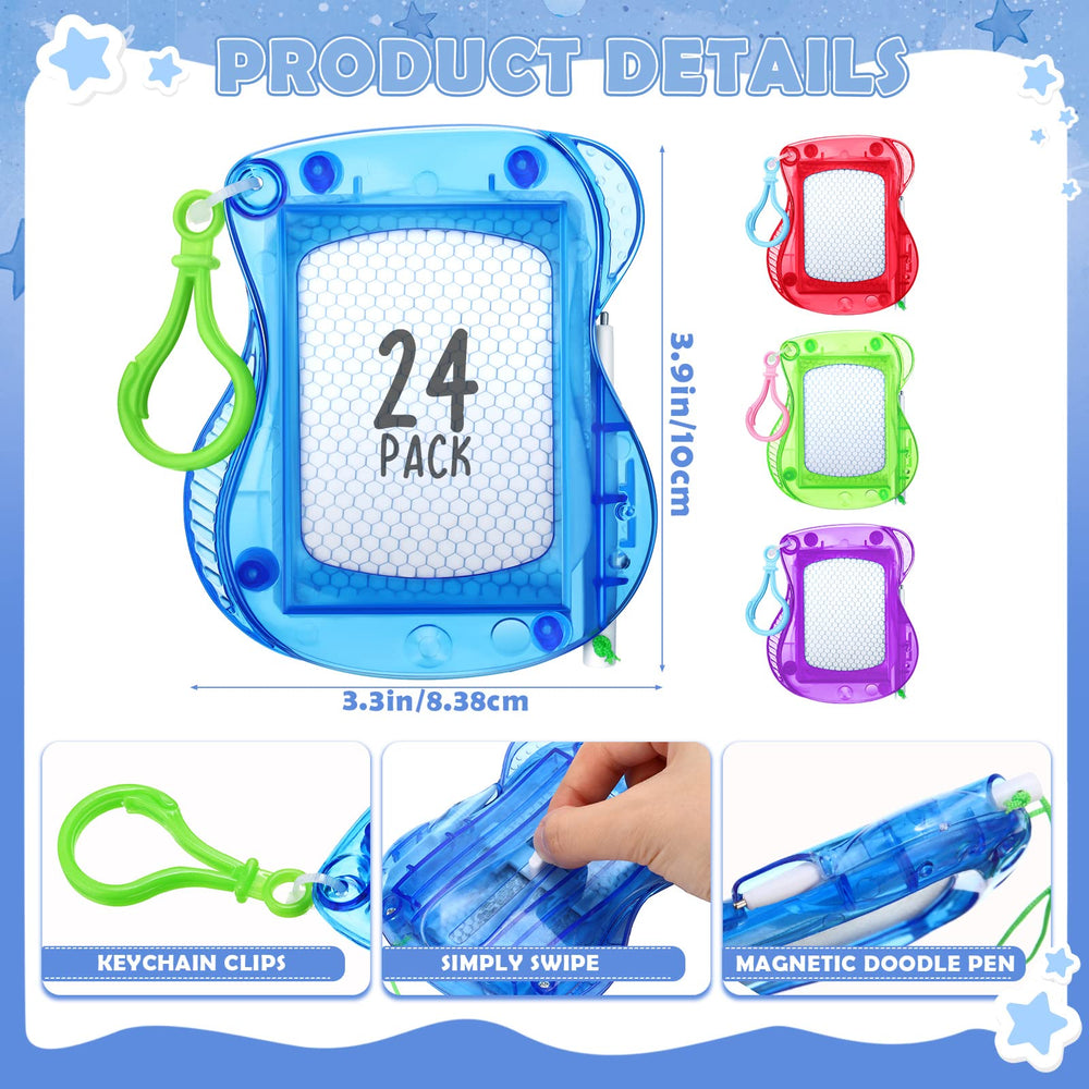 Chinco colored doodle board showing erasable surface for mess-free drawing