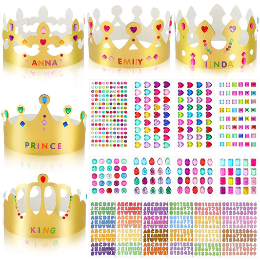 Chinco classic gold princess crowns for kids' party hats.