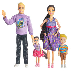 Chioldilly interactive family figures set front view for imaginative play and storytelling