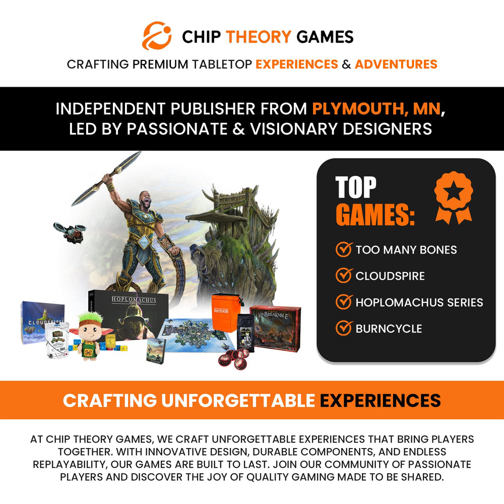 Chip Theory Games Too Many Bones coop game night—fun for groups of two to four.