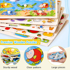 Chivao wooden peg puzzle numbers supports counting practice and hand-eye coordination