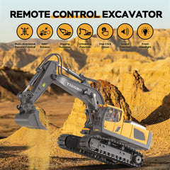 CHMYWJ RC Excavator toy durable build for ages and outdoor activity.