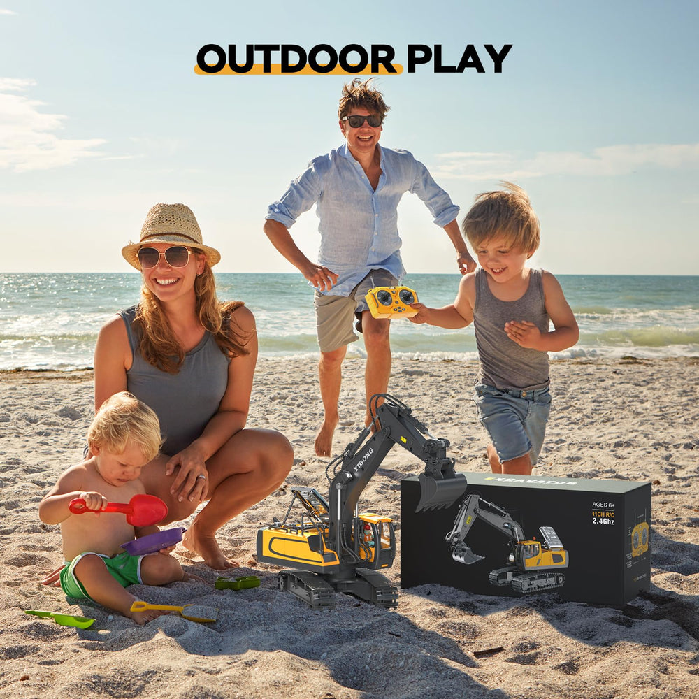 CHMYWJ RC Excavator toy USB charging keeps playtime ready.