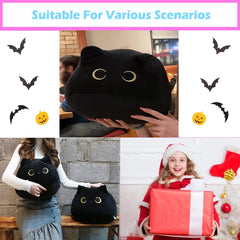CHNBF 3D Black Cat Plush gift-ready packaging for holidays