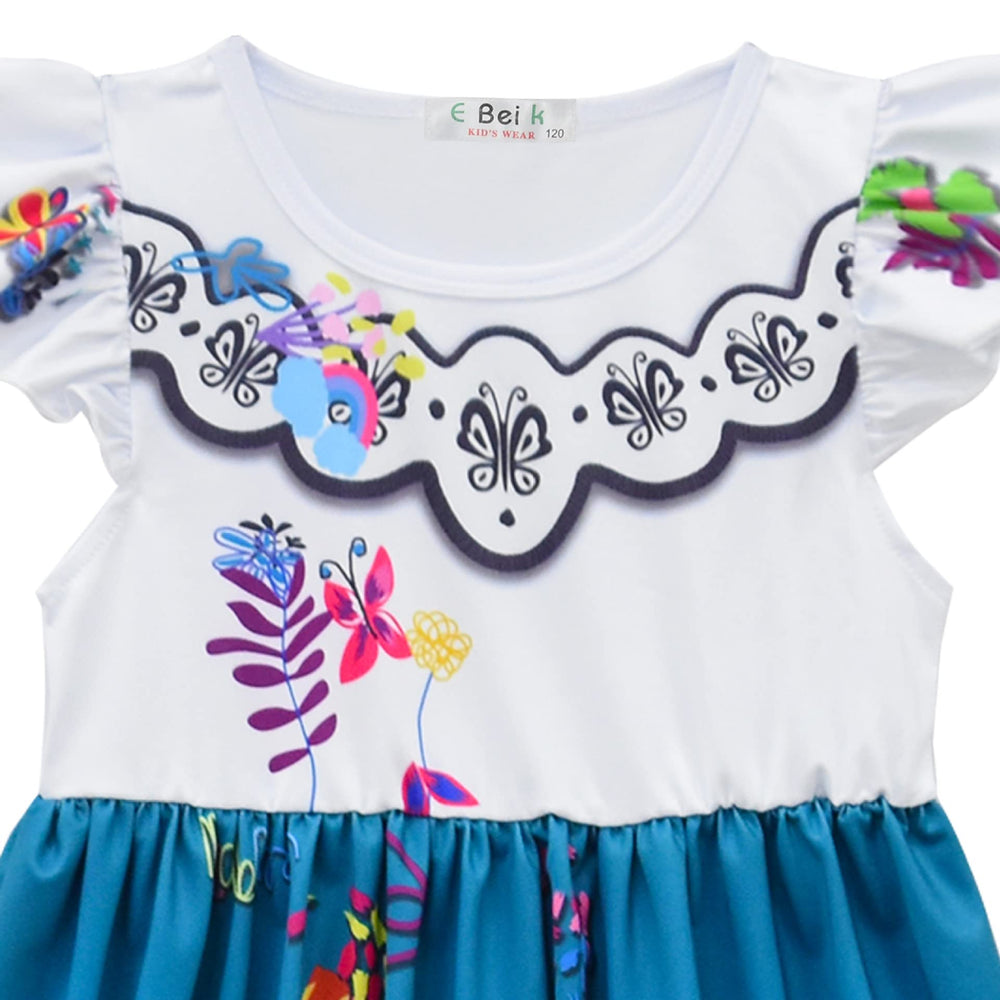 Choadam Mirabel dress with flower headband completes charm