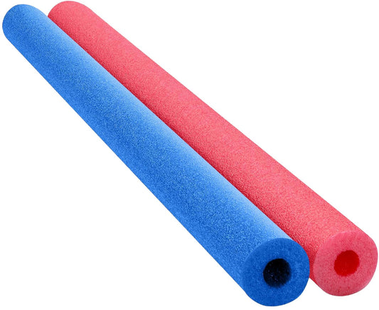 Chochkees floating pool noodle 52in in red and blue for buoyant lounging and pool games.