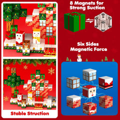 Chodia family building Christmas scene together for collaborative fun