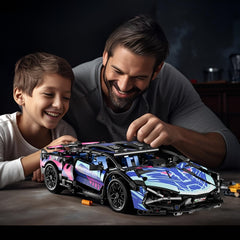 Chodia Sport Race Car 1:14 assembled model uses 806 PCS ABS plastic for safe construction.