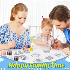 Cholemy Hanukkah paints set with 12 colors for vibrant DIY window art.