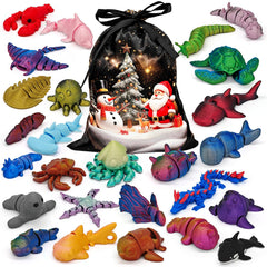 CHolic 26Pcs Ocean Animals Set orca figure eye-catching display piece