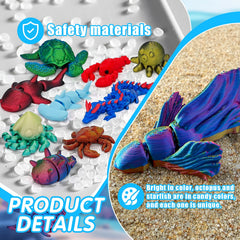 CHolic 26Pcs Ocean Animals Set sea turtle figure durable PLA toy for playtime