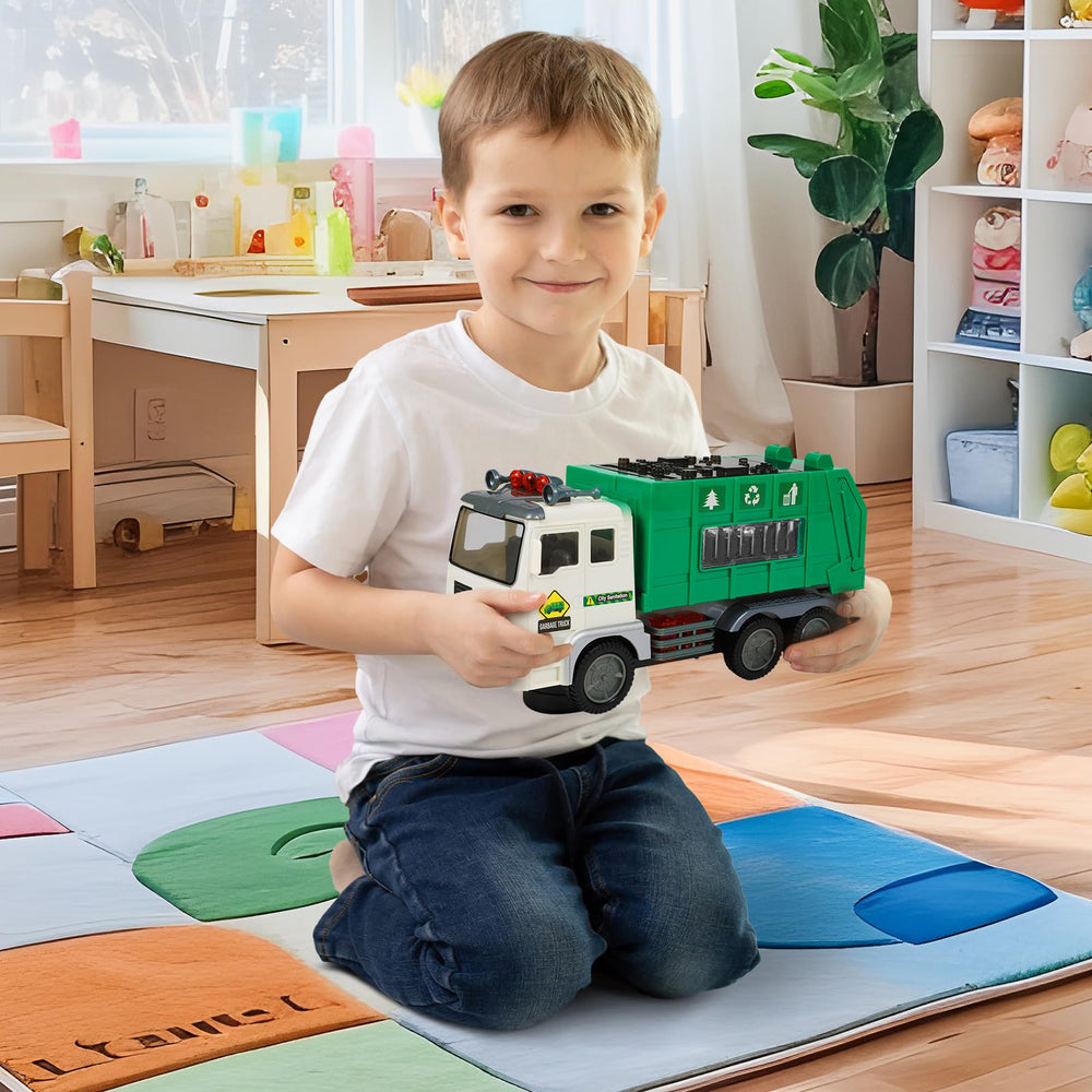 Choopheme garbage truck toy encourages chasing play and active movement.