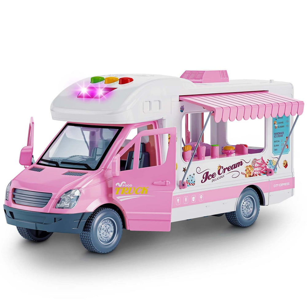 Choopheme ice cream truck toy front view shows engaging lights and sounds for toddlers.