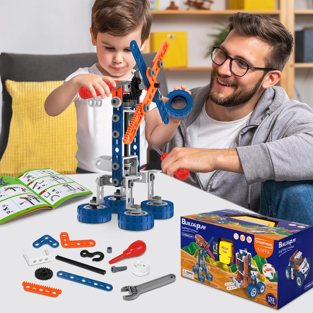 Choopheme racing car assembly; focused activity promotes steady hands.