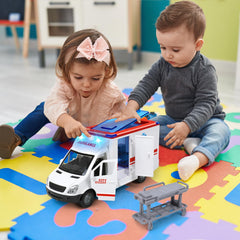 Choopheme ambulance encourages active hand-eye coordination during chase play.