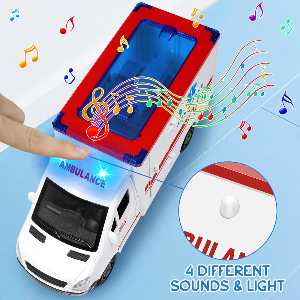 Choopheme ambulance side doors open to invite imaginative rescue scenarios.
