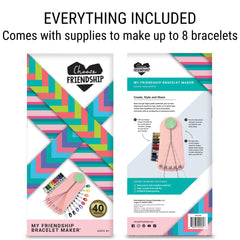 Bracelet kit built-in clip secures strands while crafting