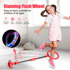Chridark skipping action shows active kids building balance and coordination