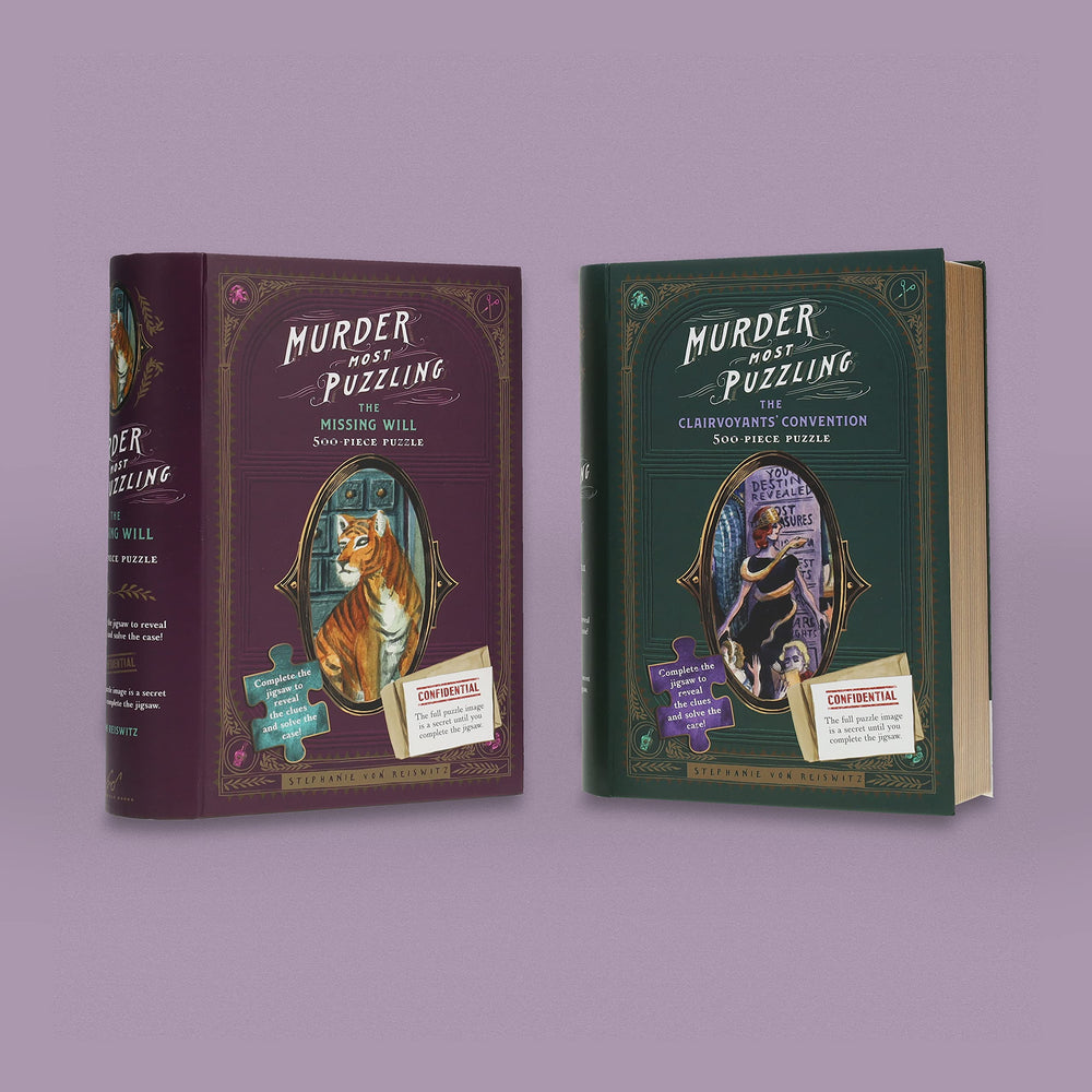 Chronicle Books Murder Most Puzzling elegant packaging suits gift-giving occasions