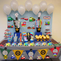 CHSLtmxq train straw accessories brighten table decor and cups.