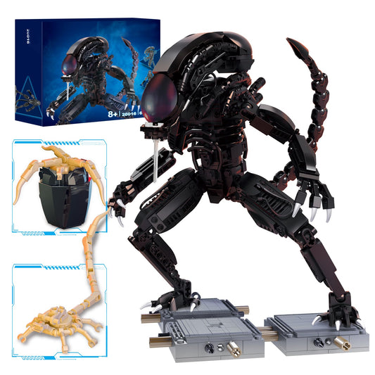 CHUANGPIN Xenomorph action figure build set for LEGO lovers, ideal for creative display.