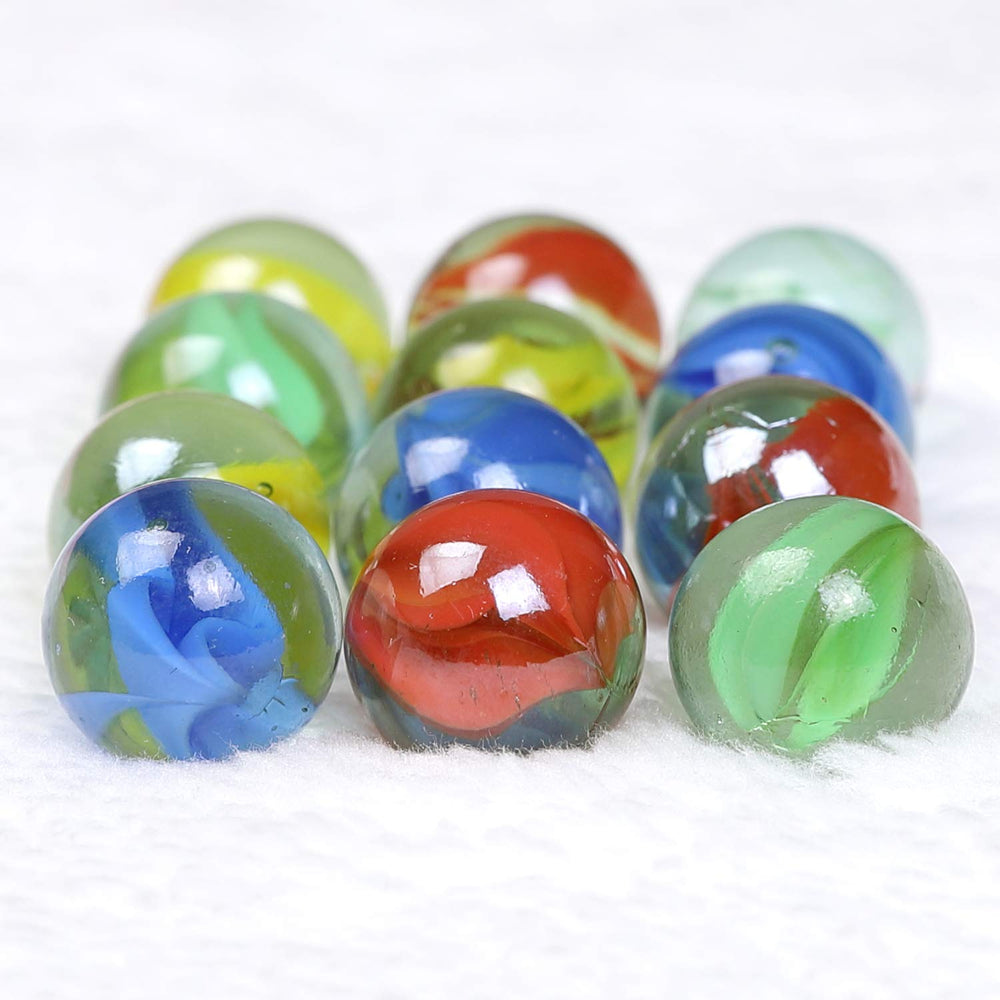 CHUKEMAOYI cat-eye marble 0.62 inch in green for decor and gifts.