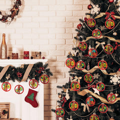Chunful paintable Christmas wooden ornaments set for family art projects this season.