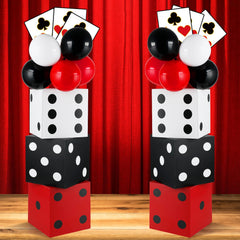 CHUNNIN casino dice box 11inch decor for party centerpieces.