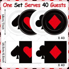 CHUNNIN poker napkins 6.5in with four designs for quick cleanup.