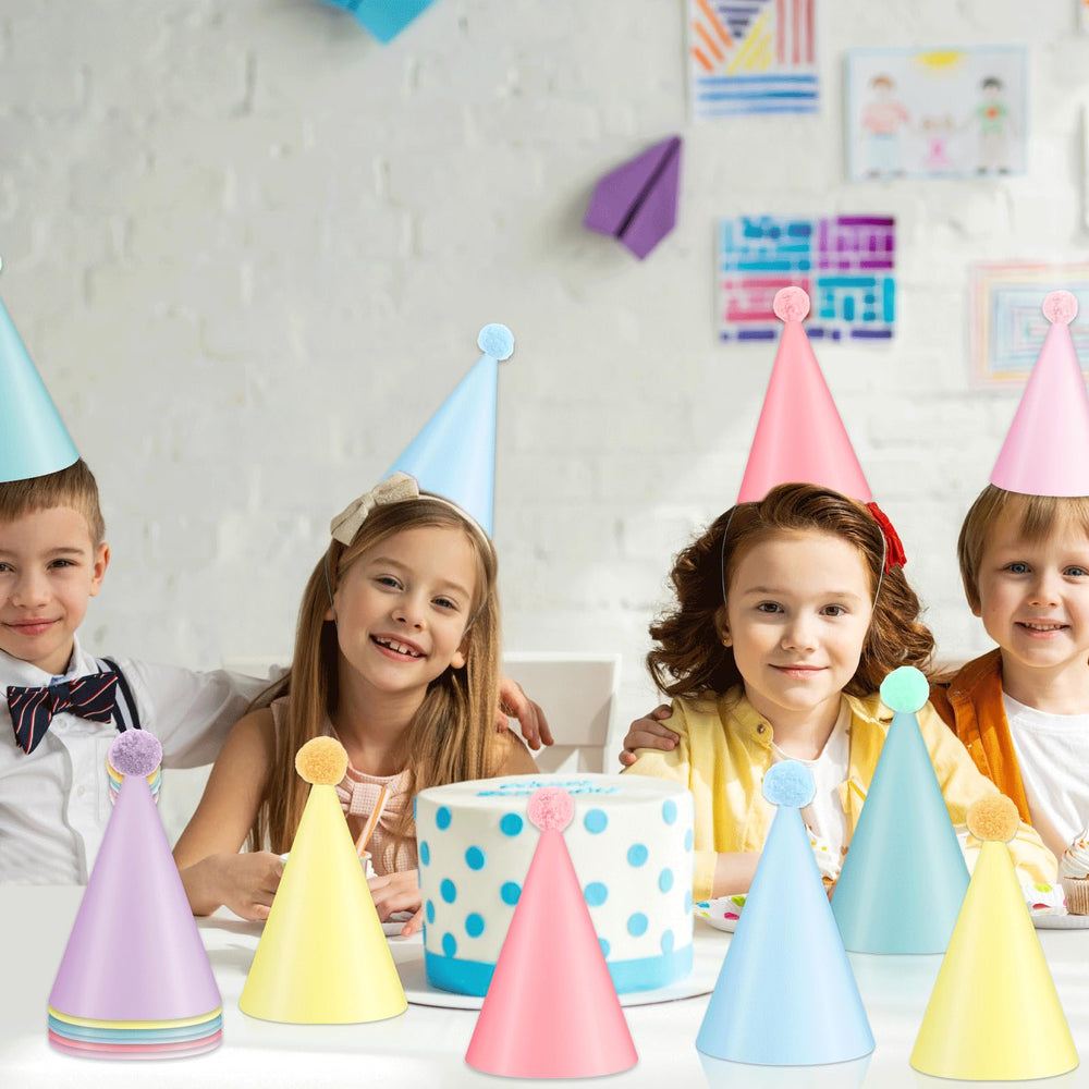 CHUNNIN cone hats with pom pom detail for festive flair.