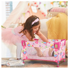 Chyyeerkidd assembled toy baby doll crib with sturdy steel frame for playtime