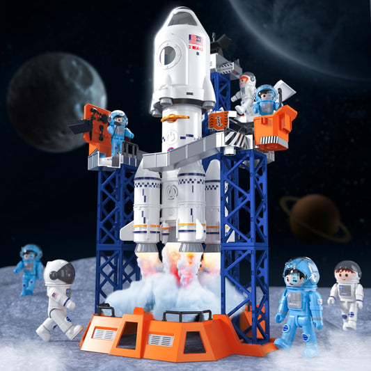 Ci Vetch rocket launcher assembly enables modular, imaginative STEM play.