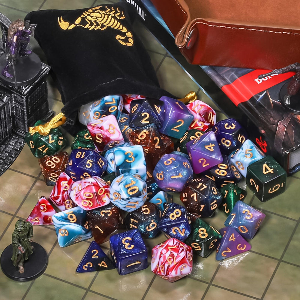 CiaraQ blue-black dual-tone dice for immersive sessions.