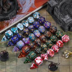 CiaraQ blue-purple dual-tone dice for striking tabletop visuals.