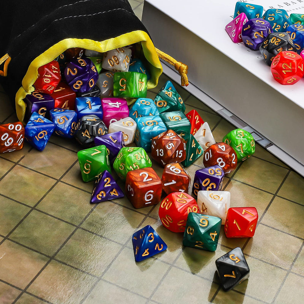 CiaraQ d20 and d10 dice demonstrate versatile gaming accessories for RPGs.